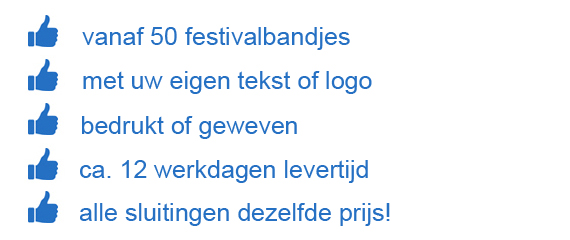 Festivalbandjes bedrukken of weven | Allpremiums