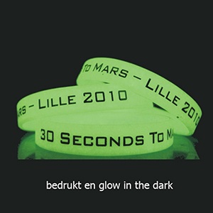 Siliconen polsbandjes glow in the dark