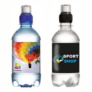 Waterflesjes met logo bedrukken 330ml sportdop