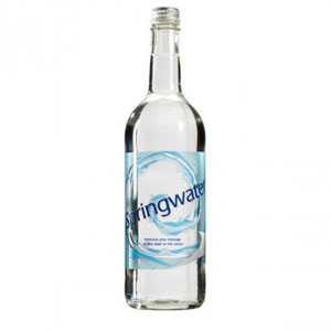 Glazen waterfles met logo bedrukken 750ml