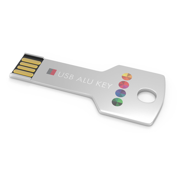 usb stick alu key bedrukken of graveren